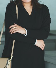 UNFILO 【野呂佳代さん着用】マイビューティニット Ｖネックワンピース