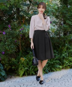 Tiaclasse 【洗える】大人上品なフレアタックスカート