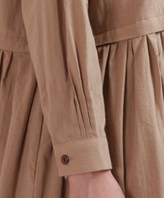 muuc 花刺繍モチーフのコットンローンワンピース