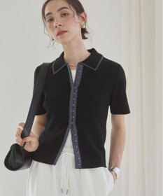 WEGO 【ANGIE VINTAGE/サマーニット】フロントホックポロニット