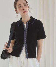WEGO 【ANGIE VINTAGE/サマーニット】フロントホックポロニット