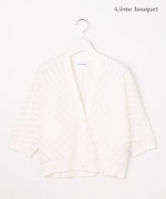自由区 【カトリエムブーケ】Jacquard coupe ライトカーディガン オフ