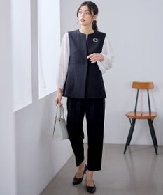 ANY L 【3SET】きちんと見え3点コーデセット（ブラウス＋ジレ＋パンツ）