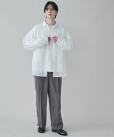 WEGO 【ユニセックス着用ITEM/SMLサイズ展開/冷房対策/紫外線対策】シアーBIGシャツ