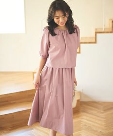 Feroux 【洗える】パフスリーブセット アップ