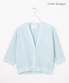 自由区 【カトリエムブーケ】Jacquard coupe ライトカーディガン サックス