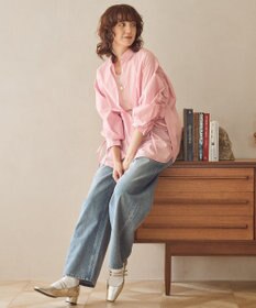 AMERICAN HOLIC イージーケアバックギャザーリボンシャツ