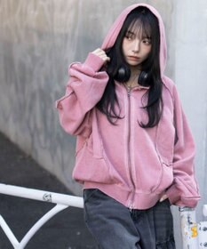 WEGO 【ユニセックス着用ITEM/MLサイズ展開】スウィッチングZIPパーカー