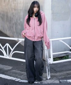 WEGO 【ユニセックス着用ITEM/MLサイズ展開】スウィッチングZIPパーカー