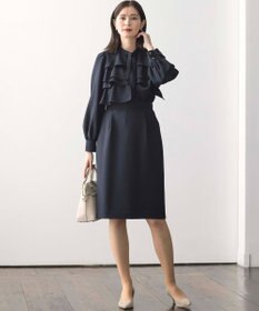 組曲 S 【KUMIKYOKU NAVY】コンフォータブルドレープ コクーンスカート