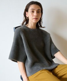 UNFILO L ナイロンシャギー  ハーフスリーブ プルオーバー