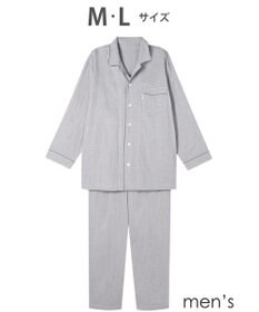 ワコール／睡眠科学 パジャマ 長袖 長ズボン 綿100%(本体) 三重ガーゼ メンズ YGX568 睡眠科学／ワコール