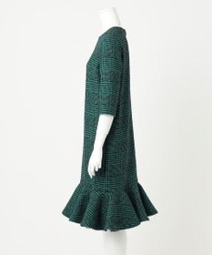 23区 S 【R(アール)】MANTECOツイード ペプラムワンピース