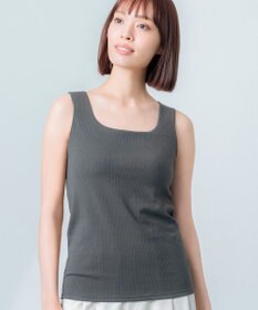 Wing カップ付きタンクトップ ラク きれいなバストシルエット 綿混(身生地) 【シンクロブラトップ】 リブタイプ ブラトップ ET1173 ウイング／ワコール