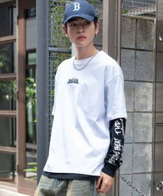 WEGO 【2点セット】アクセ付きアンサンブルグラフィックT（長袖）