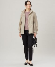 自由区 【洗える】カラーミックスメッシュリネン ニット