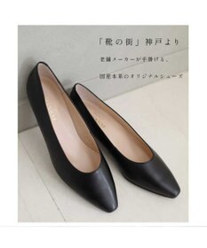 Pointer 【3.5cmヒール】日本製 高級本革ローヒールパンプス