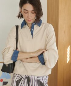 WEGO 【ANGIE VINTAGE】デニム襟スウェット