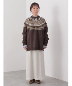 CRAFT STANDARD BOUTIQUE 【男女兼用】求心柄クルーネックニット