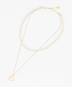 J.PRESS LADIES 【3WAY】 パールコイン 2連 ネックレス