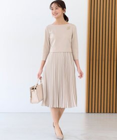 組曲 【KUMIKYOKU NAVY】ジャージーコンビプリーツ ワンピース