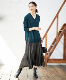 ICB 【洗える】 コンパクトウール Vネックプルオーバー