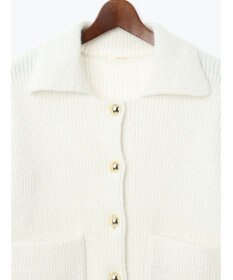 Te chichi フラットカラーメタル釦ニットジャケット《2025winter catalog item》