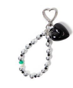 WEGO ハートメタルビーズキーホルダー