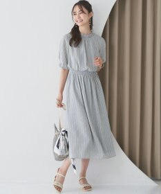 ANY SIS 【洗える】サッカーストライプ ワンピース