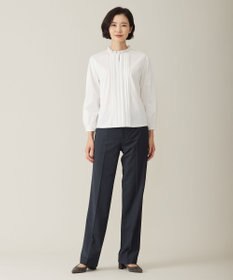 J.PRESS LADIES S 【吸水速乾】プレーティングジャージー フリル襟 カットソー