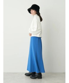 earth music&ecology クルーネック袖シャーリングスウェット