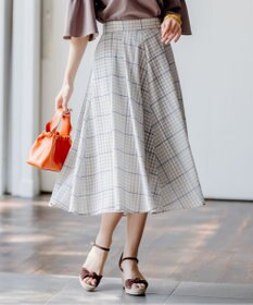 組曲 【洗える】シアーチェック スカート