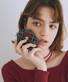 Maison de FLEUR LINTONツイードコインケース