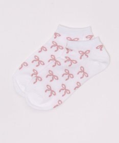 WEGO リボン総柄ショートソックス