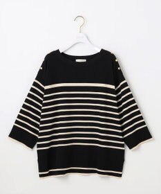 ANY SIS 【洗える】パネルボーダー ニット