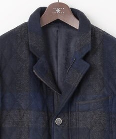 JOSEPH ABBOUD 【イタリア素材/軽量/中綿キルト】 スライバーチェックキルト ジャケット