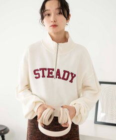 WEGO ハーフジップショートスウェット