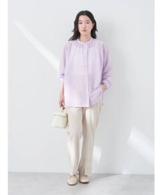 earth music&ecology カットツイルスリットセミフレアパンツ