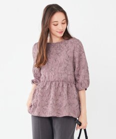 ANY SIS 【洗える】フラワーフクレジャガード ブラウス