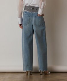 GRACE CONTINENTAL コンビデニムワイドパンツ