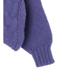 earth music&ecology ローゲージ手編み風ケーブルプルオーバー