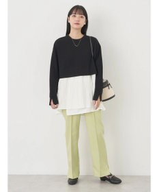 earth music&ecology プリーツヘムドッキングチュニック