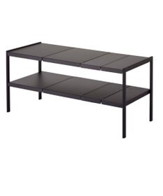 tower 伸縮シンク下ラック 2段 タワー D30 ブラック