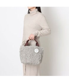 UNBILLION カシュカシュ cachecache / フェイクファー×チェック柄リバーシブルトート