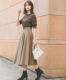 ANY SIS ウエストタック スカート ベージュ