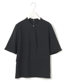 ICB 【洗える】ストレッチジョーゼット ラッフルデザインブラウス