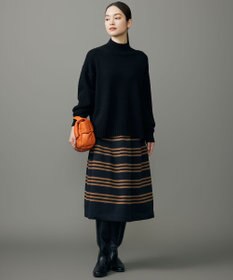 自由区 ウールカシミヤブレンドスパンコールハイネック ニット