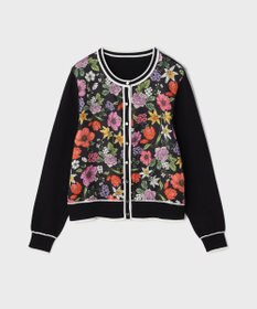 GRACE CONTINENTAL フラワープリントニットカーディガン