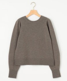 組曲 【8色展開・前後着用可】ウールカシミヤミックス パフスリーブ ニット