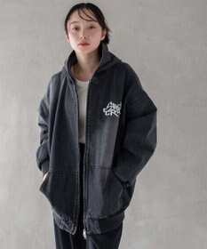 WEGO ヴィンテージウォッシュBIGフードブルゾン